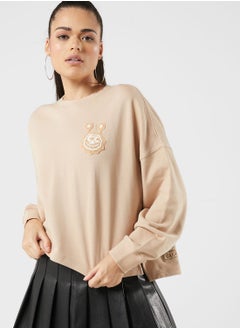 Buy Crochet Badge Sweatshirt in UAE