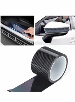 Buy Carbon Fiber Sticker, Car Sill Protectors Strips Black Carbon Fiber Protective Film Car Door Edge Guard Anti-scratch Sticker Protect Scratch Protection Device Suitable for Most Cars(7CM*3M) 1 Roll in Saudi Arabia