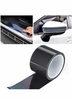 اشتري Carbon Fiber Sticker, Car Sill Protectors Strips Black Carbon Fiber Protective Film Car Door Edge Guard Anti-scratch Sticker Protect Scratch Protection Device Suitable for Most Cars(7CM*3M) 1 Roll في السعودية