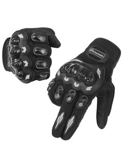 Buy Motorcycle Gloves, for Men Women Hard Knuckle Full Finger Touch Screen for BMX ATV MTB Riding Motorbike  Racing in Saudi Arabia