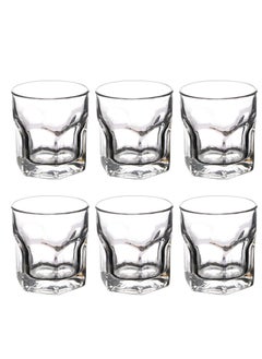 Buy 6-Piece high-quality Glass Set Clear in Saudi Arabia