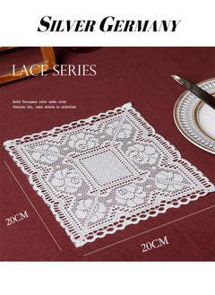 Buy Home indoor table placemat modern simple lace solid color beautify decorative table cushion coasters in Saudi Arabia