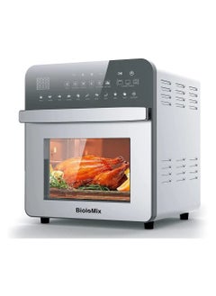 Buy Biolomix 15L 1700W Dual Heating Air Fryer Oven Toaster Rotisserie And Dehydrator 11 In 1 Countertop Stainless Steel Oven, MA528T, silver. in UAE