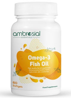 Buy Omega 3 Fish Oil High Quality Fish Oil Supplement- 60Softgels in UAE