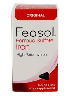 Buy Original Feosol Ferrous Sulfate Iron High Potency Iron 120 Tablets in UAE