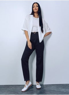 اشتري Relaxed Fit High Rise Ankle Length Jeans في السعودية