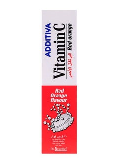 Buy Vitamin C Effervescent Tablets Red Orange Flavor 1000mg, 80g, 20tabs in UAE