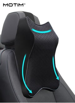 Buy Car Seat Neck Pillows, Car Headrest Pillow Car Neck Support, Memory Foam Soft Breathable for Neck Pain Relieve and Cervical Support in Saudi Arabia