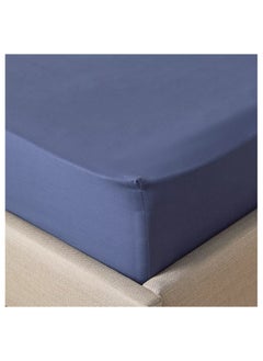 اشتري Aspen Cotton Bamboo Sateen 300 Thread Count Full Fitted Sheet - 120x200 cm في السعودية