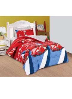 Buy Double-Sided Microfiber Cartoon Printed Kids Comforter Set - 3 Pieces - Cozy Bedtime Adventure in Saudi Arabia