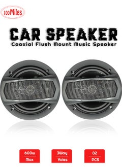 Buy Car Speaker 40W 600W Speaker 158mm 6 Coaxial Flush Mount Music Speaker 2 Pcs Set 100 Miles 4914 in Saudi Arabia