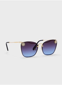 Buy Diamante Flower Edge Sunglasses in UAE