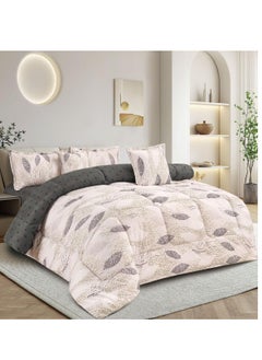 Buy Summer comforter set 6 pieces velvet medium filling excellent quality 230*250 in Saudi Arabia