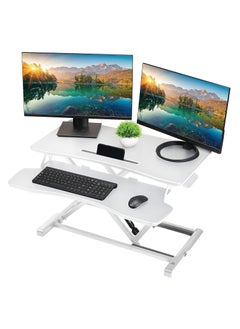 اشتري Elevating computer desk, folding desk, Desktop elevating Laptop desk (white في السعودية