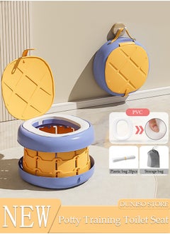 اشتري Folding Potty Training Toilet for Kids, Folding Car potty with Storage Bags, Travel Potty Chair for Kids, Portable Toilet for Camping Outdoor and Indoor في الامارات