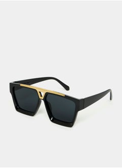 Buy Metal Accent Square Sunglasses in Saudi Arabia