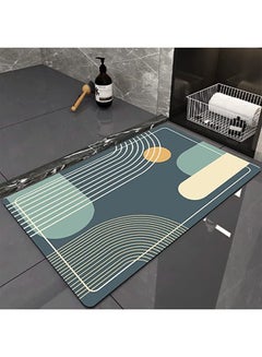 Buy Non Slip Bathroom Bath Mat Rug Diatomaceous Earth Quick Dry Water Absorbent in UAE