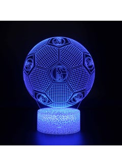 اشتري Five Major League Football Team 3D LED Multicolor Night Light Touch 7/16 Color Remote Control Illusion Light Visual Table Lamp Gift Light Team Schalke 04 في الامارات