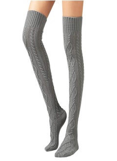 Buy 【Premium Material】Our thighhigh socks are made of highquality soft acrylic fibers it is thick soft warm breathable and comfortable These cable knit socks can wear as sleeping socks crochet knit boot socks or winter warm floor socks It in UAE