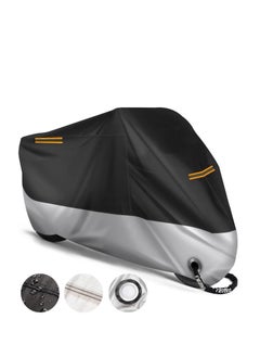 Buy COOLBABY Updated Version Motorbike Cover 210D Waterproof Motorcycle Cover XL UV Scratch Bird Droppings Heat-Resistant Outdoor Protection 88.6 x 41x 50 inch with 2 Windproof Buckles in UAE