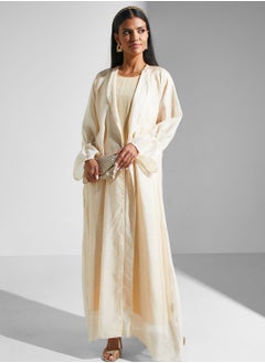 Buy Flared Sleeve Open Abaya in Saudi Arabia