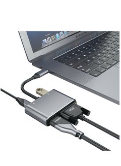 اشتري USB C Hub 4 Ports With HDMI 4K and USB 3.0 Port Up to 5000mbps Charging Up to 100W في الامارات