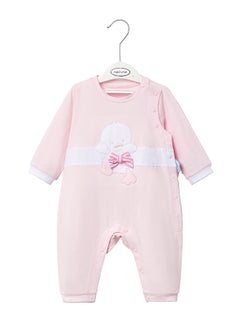 اشتري Baby Bodysuit Long Sleeve Jumpsuit Breathable Solid Color Breathable Cotton Clothes Sets في السعودية