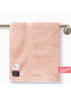Buy SANDY 100% Cotton Luxury Bath Towel for Hair and face , Eco-Friendly , Super Soft ( 90x50)cm, Cantaloupe in Saudi Arabia