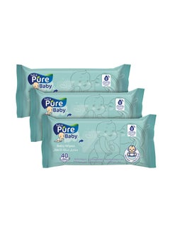 Buy 40 Wet Wipes for Baby Promo 3 Pcs in Egypt