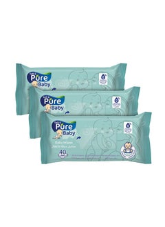 Buy 40 Wet Wipes for Baby Promo 3 Pcs in Egypt