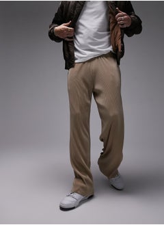 Buy Essential Straight Fit Plisse Sweatpants in UAE