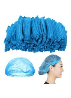 اشتري 100-Pieces Disposable Anti Dust Hair Net Cap Non Woven في الامارات