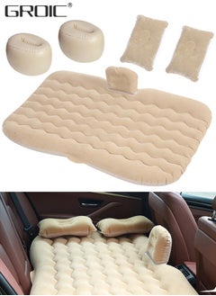 اشتري Inflatable Car Mattress,Car Air Mattress Back Seat Inflatable Car Bed Camping Mattress with Pillows Air-Pump for Car, SUV, Truck Travel, Hiking في الامارات