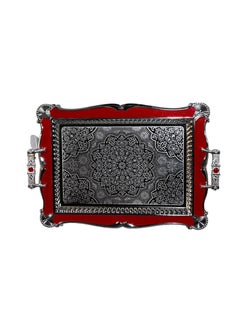 Buy Silver Plated Rectangular Tray in UAE
