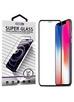 Buy For Apple iPhone 12 Pro Max Super Glass Tempered Glass 9H Screen Protector-Black in Egypt