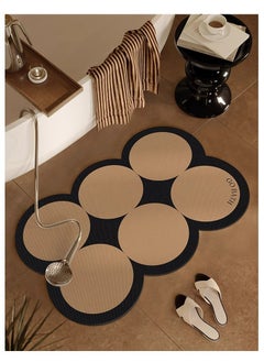 Buy Diatom Mud Anti Slip Bathroom Mat Stylish & Super Absorbent With Soft Material (50X80) in UAE