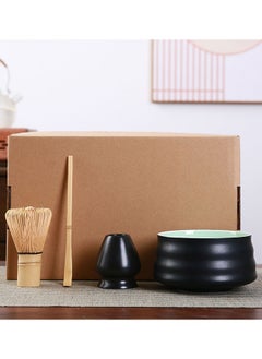 Buy Matcha Set Including Matcha Whisk Traditional Scoop Whisk Holder Matcha Bowl The Perfect Bamboo Matcha Kit to Prepare a Traditional Cup of Matcha Tea (Black) in Saudi Arabia