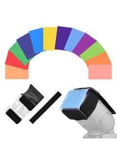 Buy 12pcs Universal Camera Flash Gels Lighting Filters Color Correction Filter Kit for Speedlight Easy Installation in Saudi Arabia