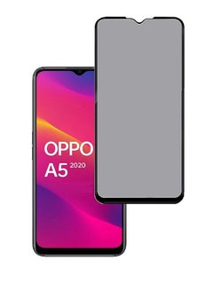 اشتري Tempered Glass Screen Protector Anti-Spy Privacy  Designed For Oppo A5 (2020) Full Screen Coverage And Bubble Free في الامارات