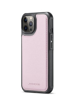 Buy CaseMe Phone Case Compatible with iPhone 13 Pro MAX Luxury PU Leather Back Cover Cover Compatible with iPhone 13 Pro MAX - Pink in Egypt