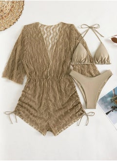 Buy Fashionable Women's Bikini Swimsuit Three Piece Set in UAE