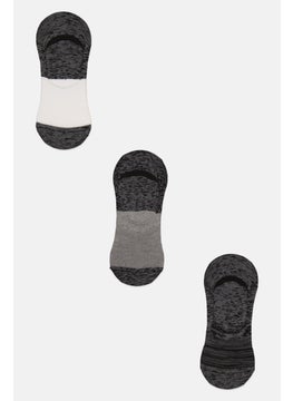 اشتري Men 3 Pair Textured Socks, Grey/Black في الامارات