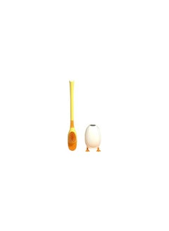 Buy Flexible Toilet Bowl Brush Head with Silicone and Hard Bristles Toilet Cleaning Brushes for Bathroom with Holder Cute Duck Shape Ventilation Slots Base Wall Mounting in Egypt