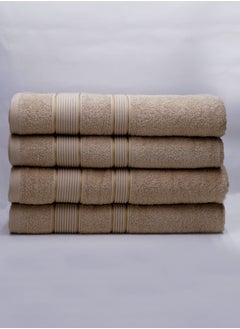 Buy 100% Cotton Ultra Soft Bath Towel Set, 70x140 cm, Quick Dry, Super Absorbent, Antibacterial Treatment, 550 GSM Terry in UAE