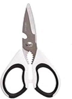 اشتري King Gary S-231 Multifunctional Kitchen Scissors - White & Black في مصر