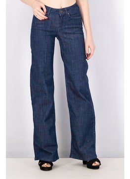 Buy Women Pour Femme Fit And  Flare Jeans, Navy in Saudi Arabia