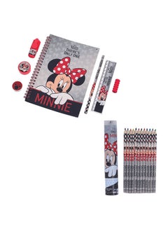اشتري Stationery Minnie Mouse One and Only  12Pc Tin Tube Coloring Pencils & 7Pc Ziplock Set في الامارات