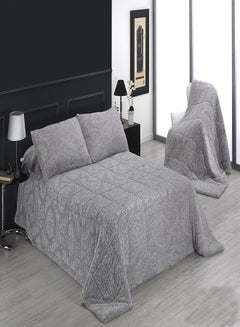 اشتري Mora Blanket Model: Infinity Size: 220*240 + 2 pillowcases 50*70 - Color: Grey - Weight: 5.5 kg. في مصر