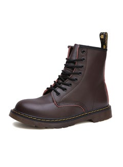 Buy Men Lace Up Martin Boots Brown in UAE