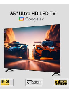 Buy Geepas 65'' 4K UHD, Google, Smart HDMI LED TV With Bluetooth, 2 USB, 4 HDMI Connectivity, WIFI, Screen Sharing, Wall Mount Bracket, Remote Control, 16:9 Aspect Ratio, Wide Color Enhancer, WIFI in UAE